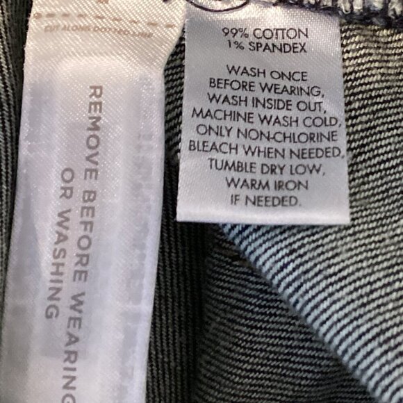 LOFT Modern Denim Jean Bermuda Walking Shorts Sz 2 Dark Wash Blue 289E - Picture 9 of 9